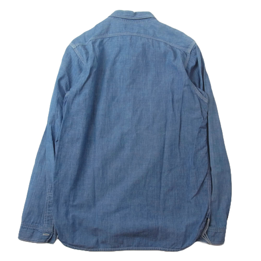 The REAL McCOY'S ザリアルマッコイズ シャンブレー ワーク 長袖 シャツ インディゴブルー系【中古】