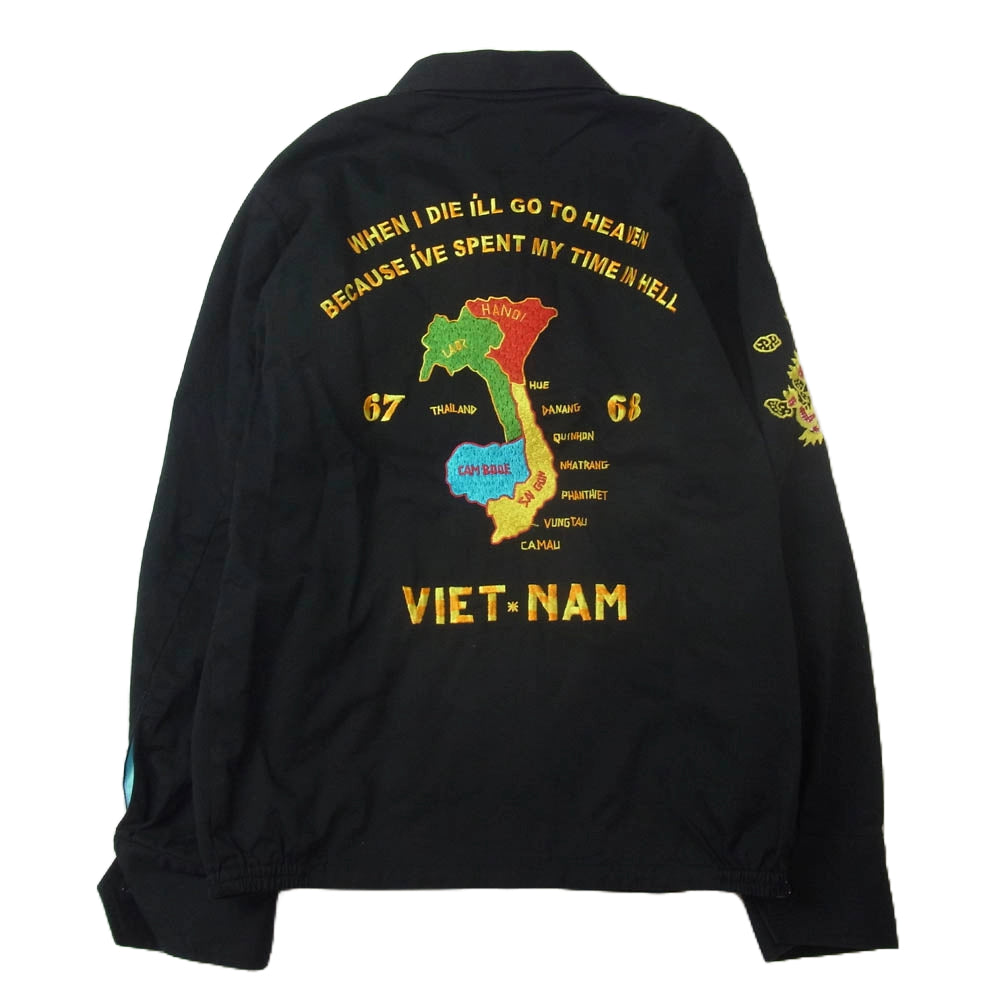 The REAL McCOY'S ザリアルマッコイズ 明仙縫製 VIET NAM JACKET ベトナム ジャケット ベトジャン ブルゾン ブラック系 M【中古】