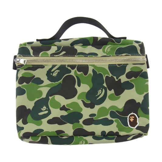 A BATHING APE アベイシングエイプ ABC CAMO MUSIC POUCH カモ ポーチ 迷彩 グリーン系【新古品】【未使用】【中古】