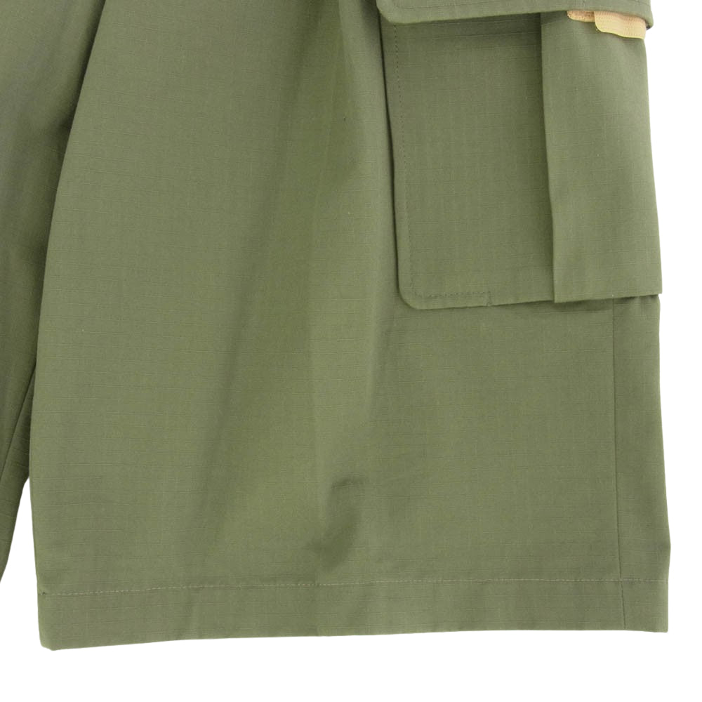 GUCCI グッチ 742784 ZANW6 GG柄 切替し カーゴ クロップド ハーフ パンツ 46 カーキ系 46【極上美品】【中古】