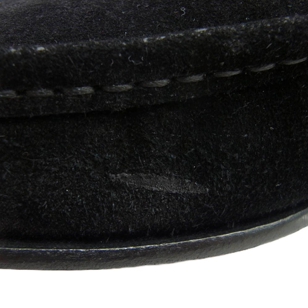 GUCCI グッチ 367762 ホースビット スゥエード レザー ローファー モカシン シューズ ブラック系 7.5【極上美品】【中古】