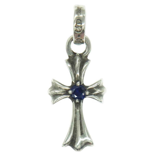 CHROME HEARTS クロムハーツ（原本有） CRS BBYFAT SAP A ベイビー ファット チャーム アフター サファイア 両面 1Pサファイア ペンダントトップ シルバー系【中古】