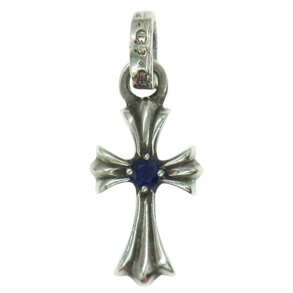 CHROME HEARTS クロムハーツ（原本有） CRS BBYFAT SAP A ベイビー ファット チャーム アフター サファイア 両面 1Pサファイア ペンダントトップ シルバー系【中古】