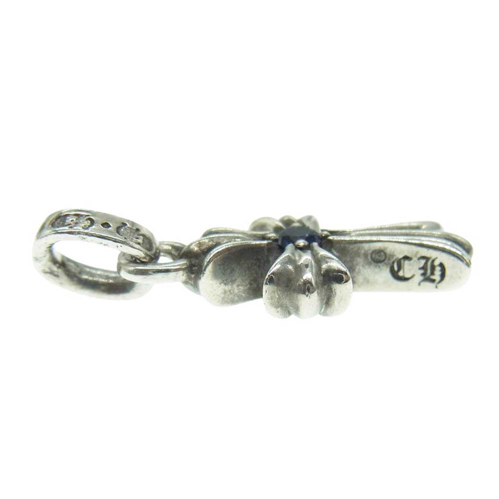 CHROME HEARTS クロムハーツ（原本有） CRS BBYFAT SAP A ベイビー ファット チャーム アフター サファイア 両面 1Pサファイア ペンダントトップ シルバー系【中古】