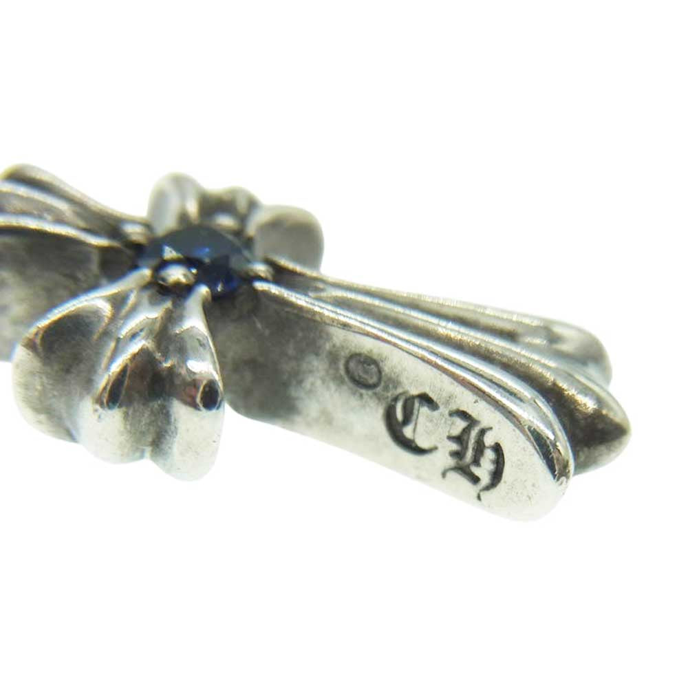 CHROME HEARTS クロムハーツ（原本有） CRS BBYFAT SAP A ベイビー ファット チャーム アフター サファイア 両面 1Pサファイア ペンダントトップ シルバー系【中古】