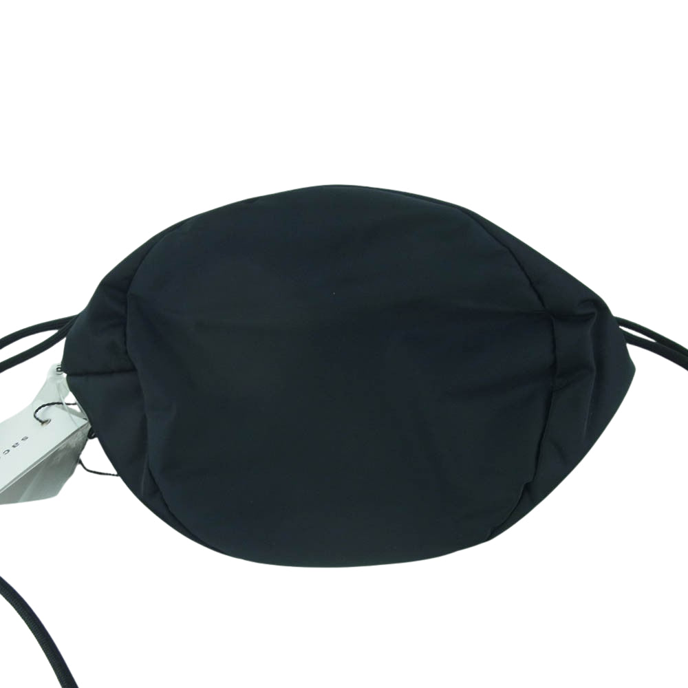 Sacai サカイ 23-0536S 2310800536 Hello ハロー 巾着 ショルダー バッグ ポーチ ブラック系 OS【極上美品】【中古】