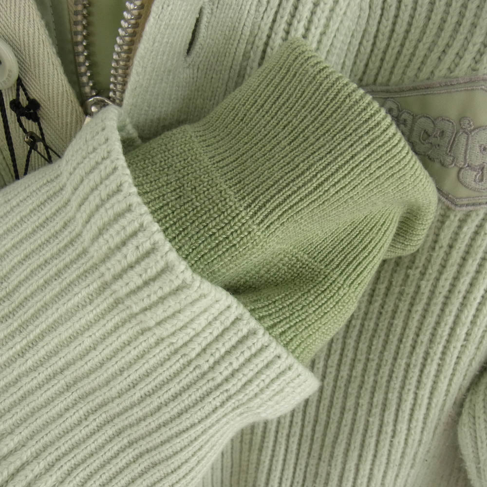 Sacai サカイ 24AW 24-03549M Gonz Multi Patch Nylon Twill Knit Cardigan ゴンズ マルチパッチ ナイロンツイル カーディガン ライトグリーン系 2【中古】