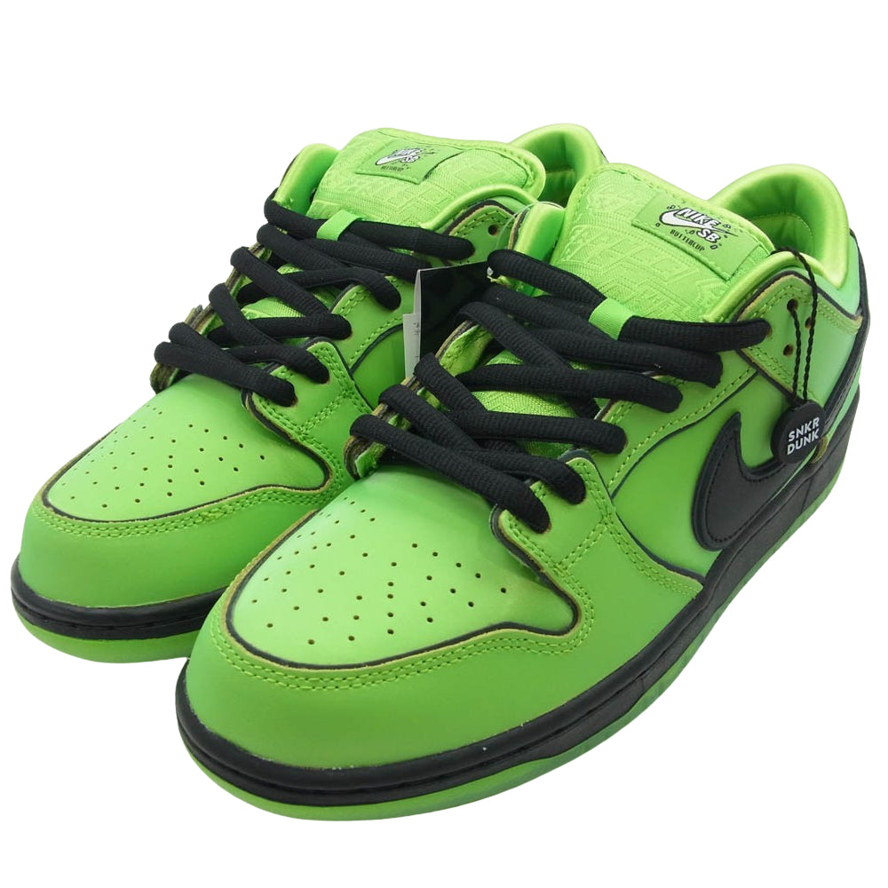 NIKE ナイキ FZ8319-300 × The Powerpuff Girls パワーパフガールズ ナイキ ダンク ロー プロ バターカップ スニーカー グリーン系 27cm【新古品】【未使用】【中古】