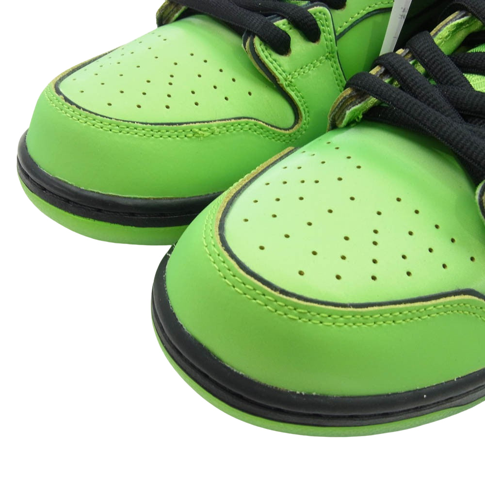 NIKE ナイキ FZ8319-300 × The Powerpuff Girls パワーパフガールズ ナイキ ダンク ロー プロ バターカップ スニーカー グリーン系 27cm【新古品】【未使用】【中古】