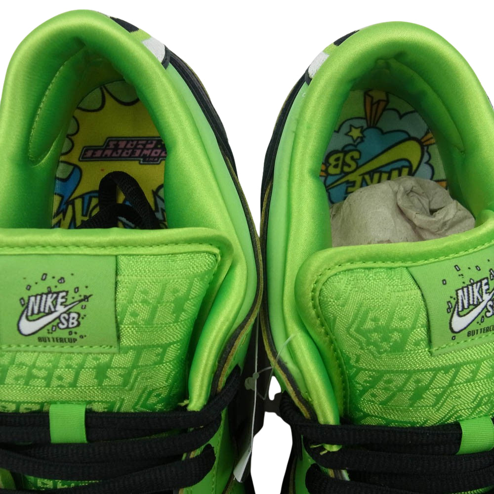 NIKE ナイキ FZ8319-300 × The Powerpuff Girls パワーパフガールズ ナイキ ダンク ロー プロ バターカップ スニーカー グリーン系 27cm【新古品】【未使用】【中古】