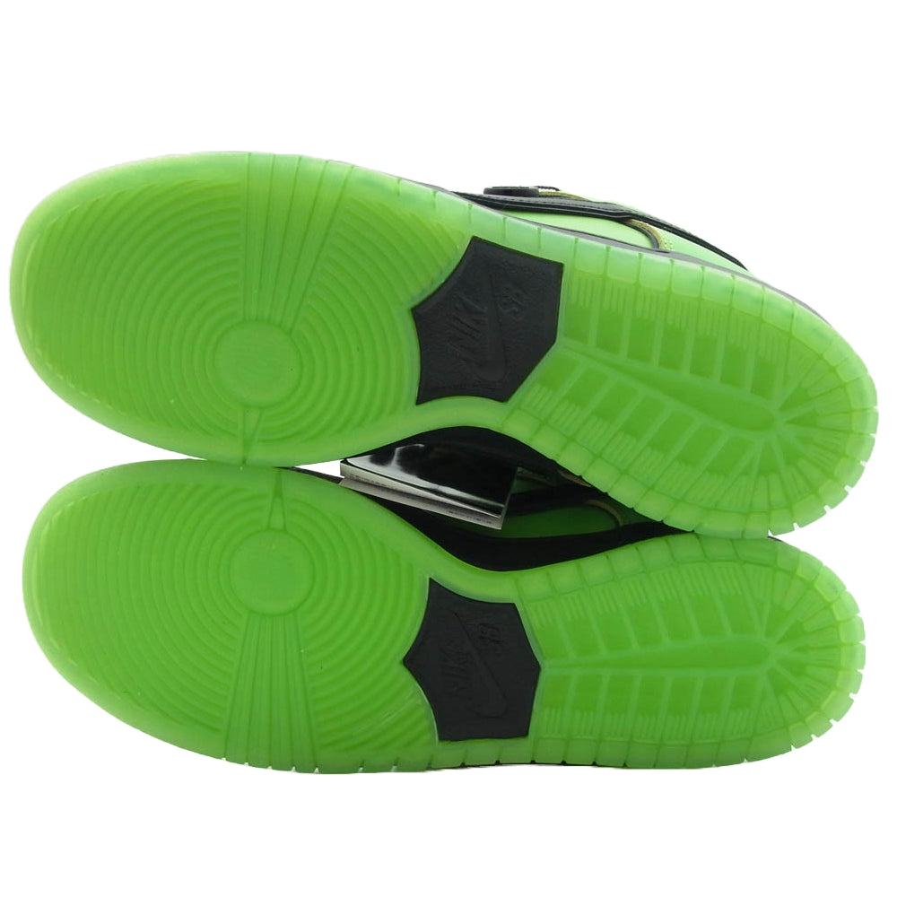 NIKE ナイキ FZ8319-300 × The Powerpuff Girls パワーパフガールズ ナイキ ダンク ロー プロ バターカップ スニーカー グリーン系 27cm【新古品】【未使用】【中古】