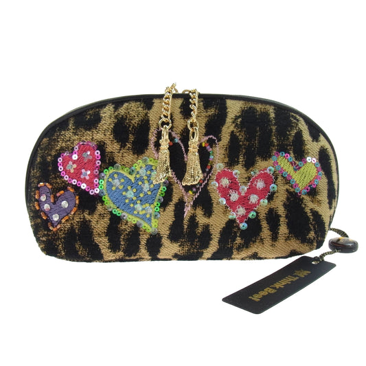 thinkbee シンクビー アニマルハート ポーチ マルチカラー系 ブラック系【極上美品】【中古】