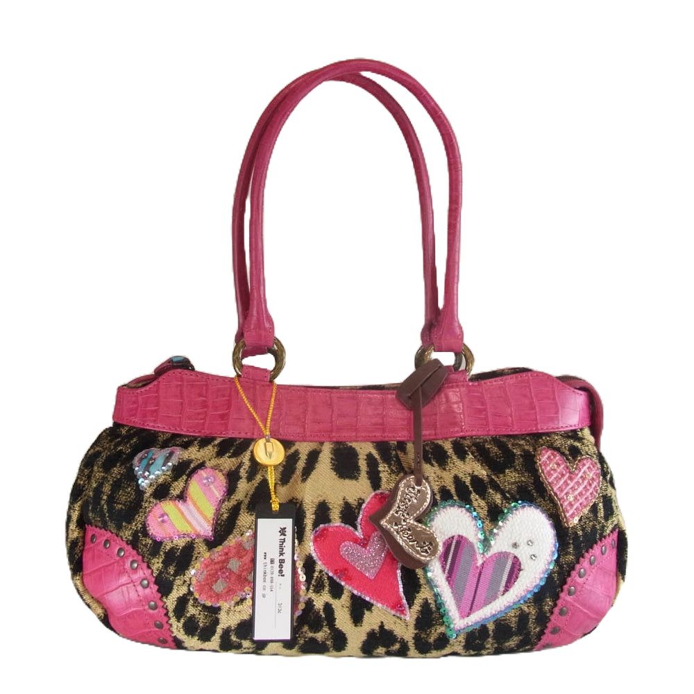thinkbee シンクビー アニマルハート ショルダー ハンドバッグ ピンク
