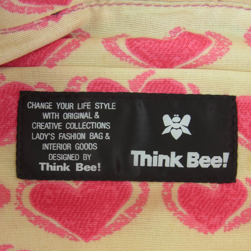 thinkbee シンクビー 5152 アニマルハート ショルダー ハンド バッグ ピンク系 ベージュ系 ブラック系【極上美品】【中古】