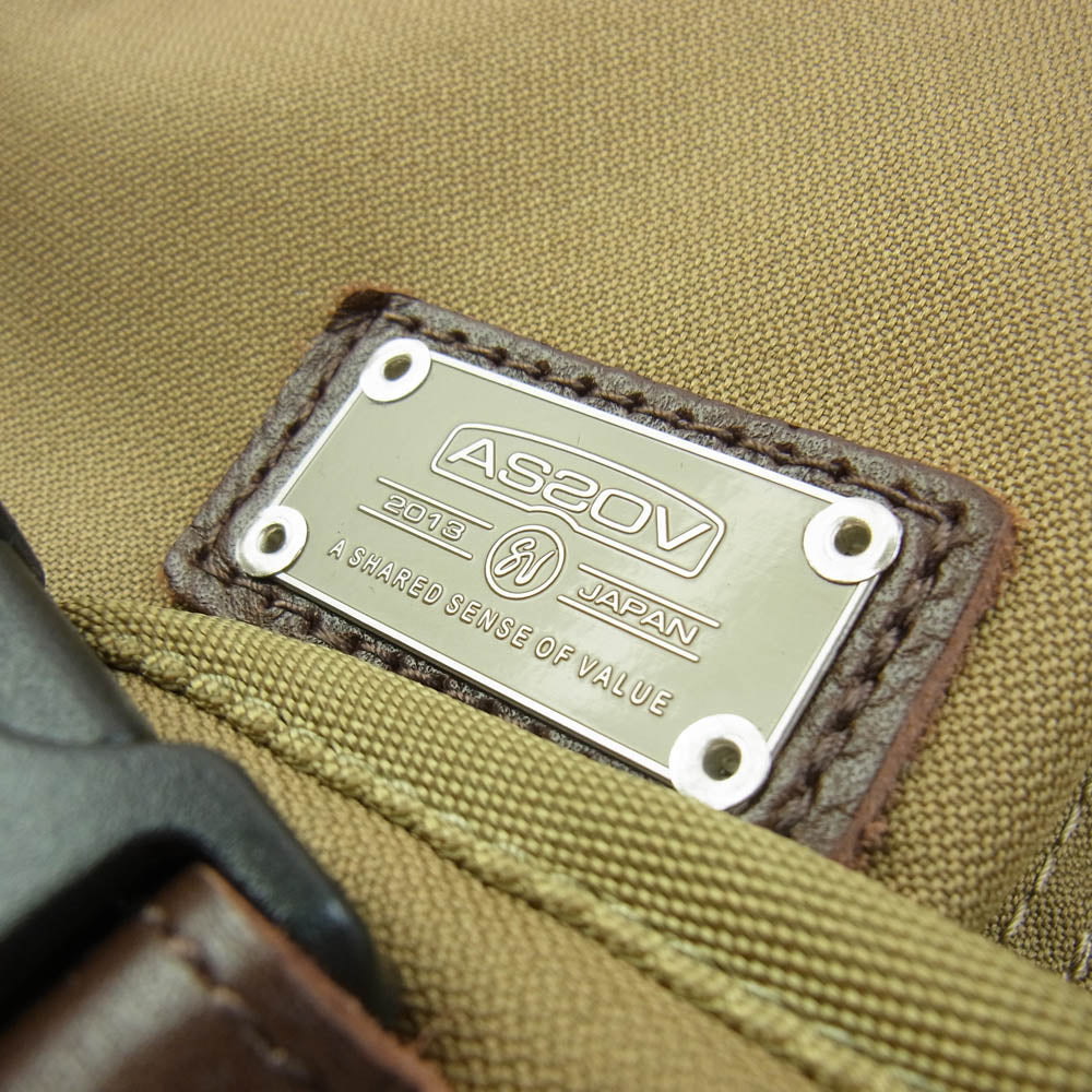 AS2OV アッソブ 305D CORDURA DOBBY コーデュラ ドビー バックパック リュック ライトブラウン系【中古】