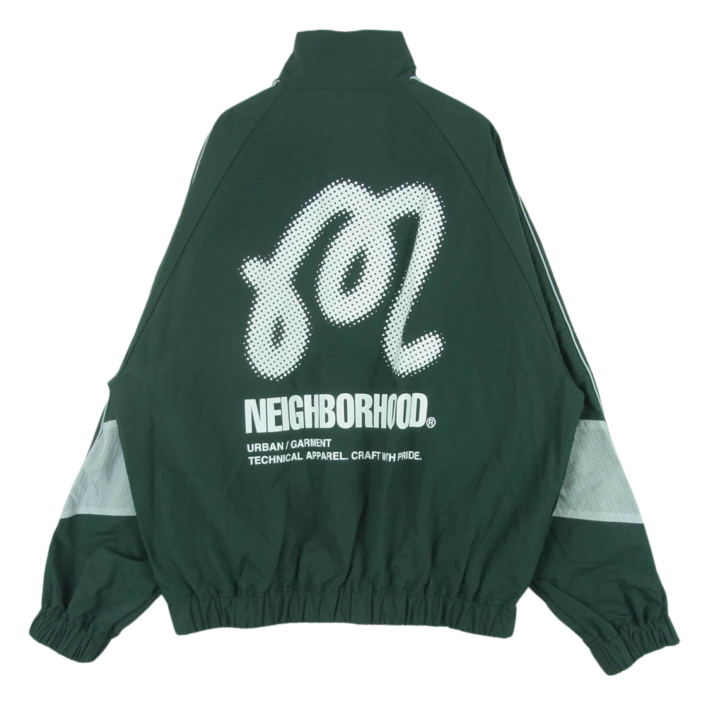 NEIGHBORHOOD ネイバーフッド 25SS 251TS54N-JKM02 NH X MALBON GOLF QUARTER ZIP JACKET マルボンゴルフ プルオーバー ハーフジップ ナイロン ジャケット グリーン系 S【新古品】【未使用】【中古】