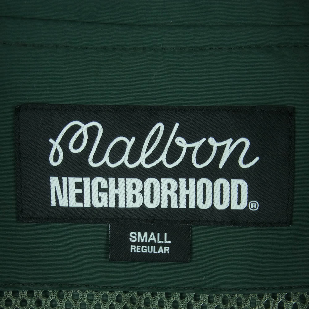NEIGHBORHOOD ネイバーフッド 25SS 251TS54N-JKM02 NH X MALBON GOLF QUARTER ZIP JACKET マルボンゴルフ プルオーバー ハーフジップ ナイロン ジャケット グリーン系 S【新古品】【未使用】【中古】