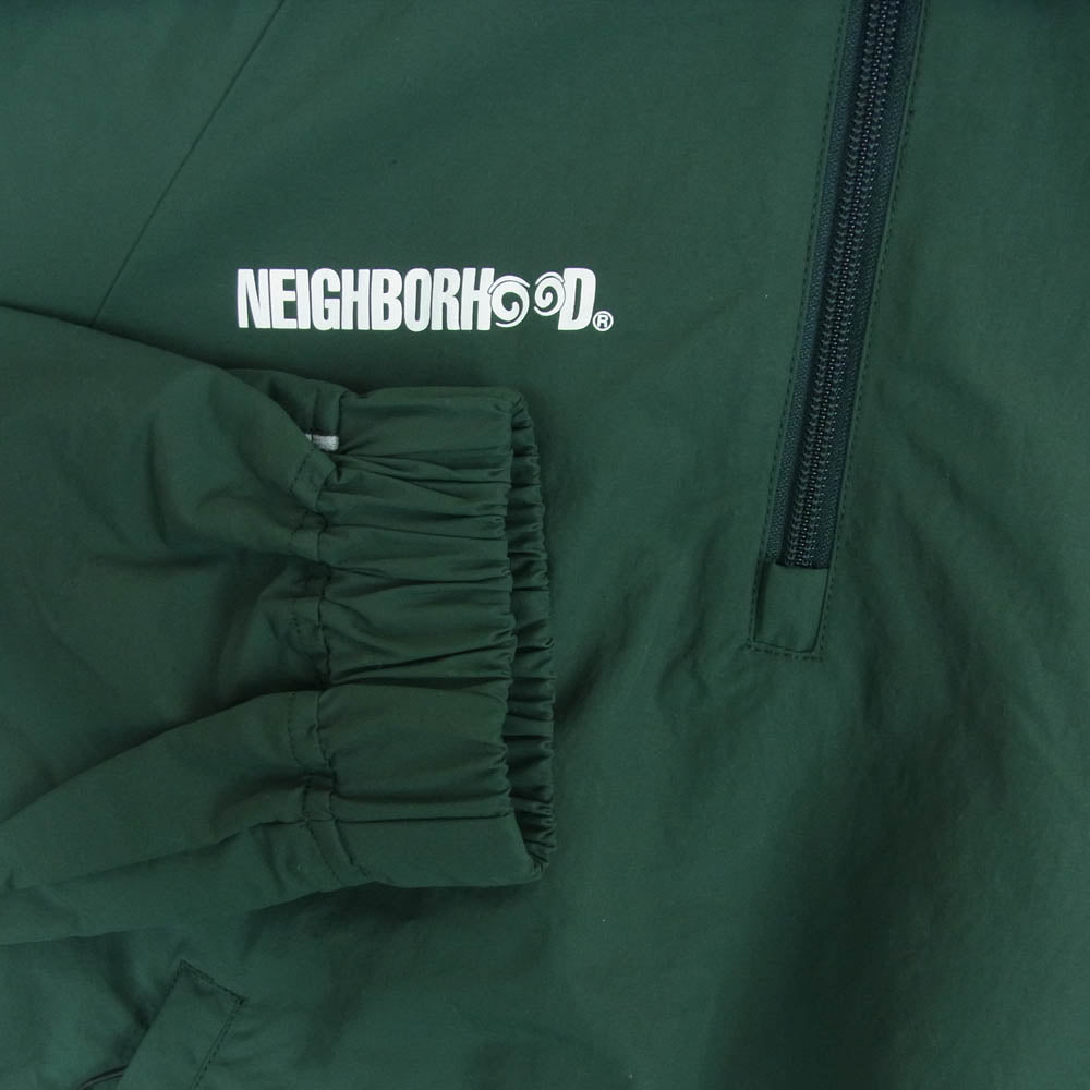 NEIGHBORHOOD ネイバーフッド 25SS 251TS54N-JKM02 NH X MALBON GOLF QUARTER ZIP JACKET マルボンゴルフ プルオーバー ハーフジップ ナイロン ジャケット グリーン系 S【新古品】【未使用】【中古】