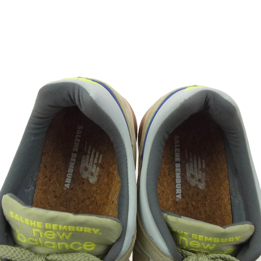 NEW BALANCE ニューバランス U1500SB × Salehe Bembury Made in UK 1500 Olive Grey サレへベンバリー 1500 メイド イン UK スニーカー ベージュ系 us7.5【新古品】【未使用】【中古】