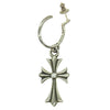 CHROME HEARTS クロムハーツ（原本無） TINY CH CROSS タイニーCH クロスフープ シルバー ピアス シルバー系【中古】