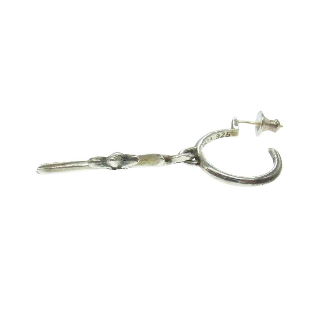 CHROME HEARTS クロムハーツ（原本無） TINY CH CROSS タイニーCH クロスフープ シルバー ピアス シルバー系【中古】