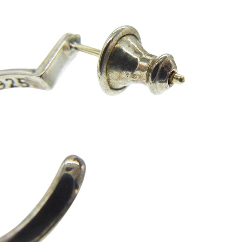CHROME HEARTS クロムハーツ（原本無） TINY CH CROSS タイニーCH クロスフープ シルバー ピアス シルバー系【中古】