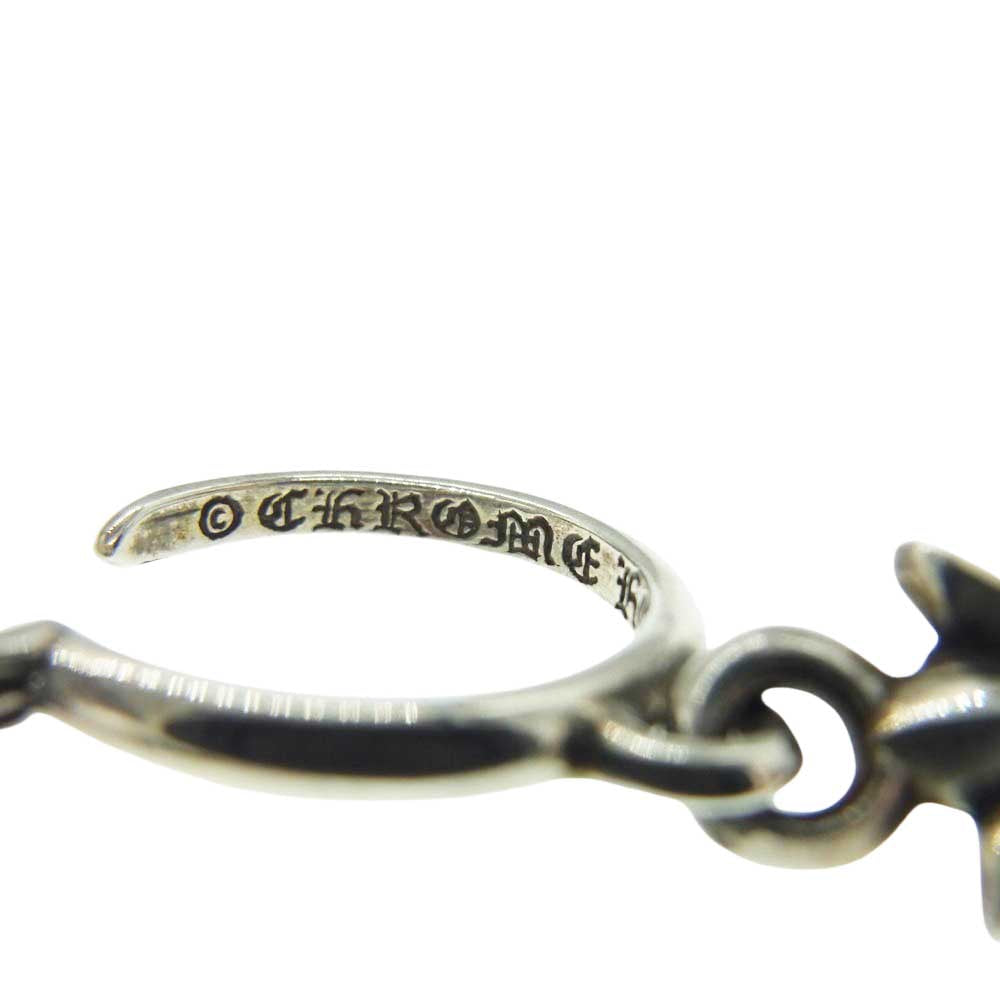 CHROME HEARTS クロムハーツ（原本無） TINY CH CROSS タイニーCH クロスフープ シルバー ピアス シルバー系【中古】