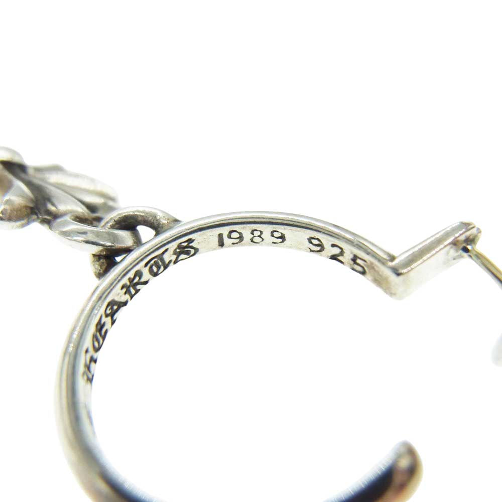 CHROME HEARTS クロムハーツ（原本無） TINY CH CROSS タイニーCH クロスフープ シルバー ピアス シルバー系【中古】