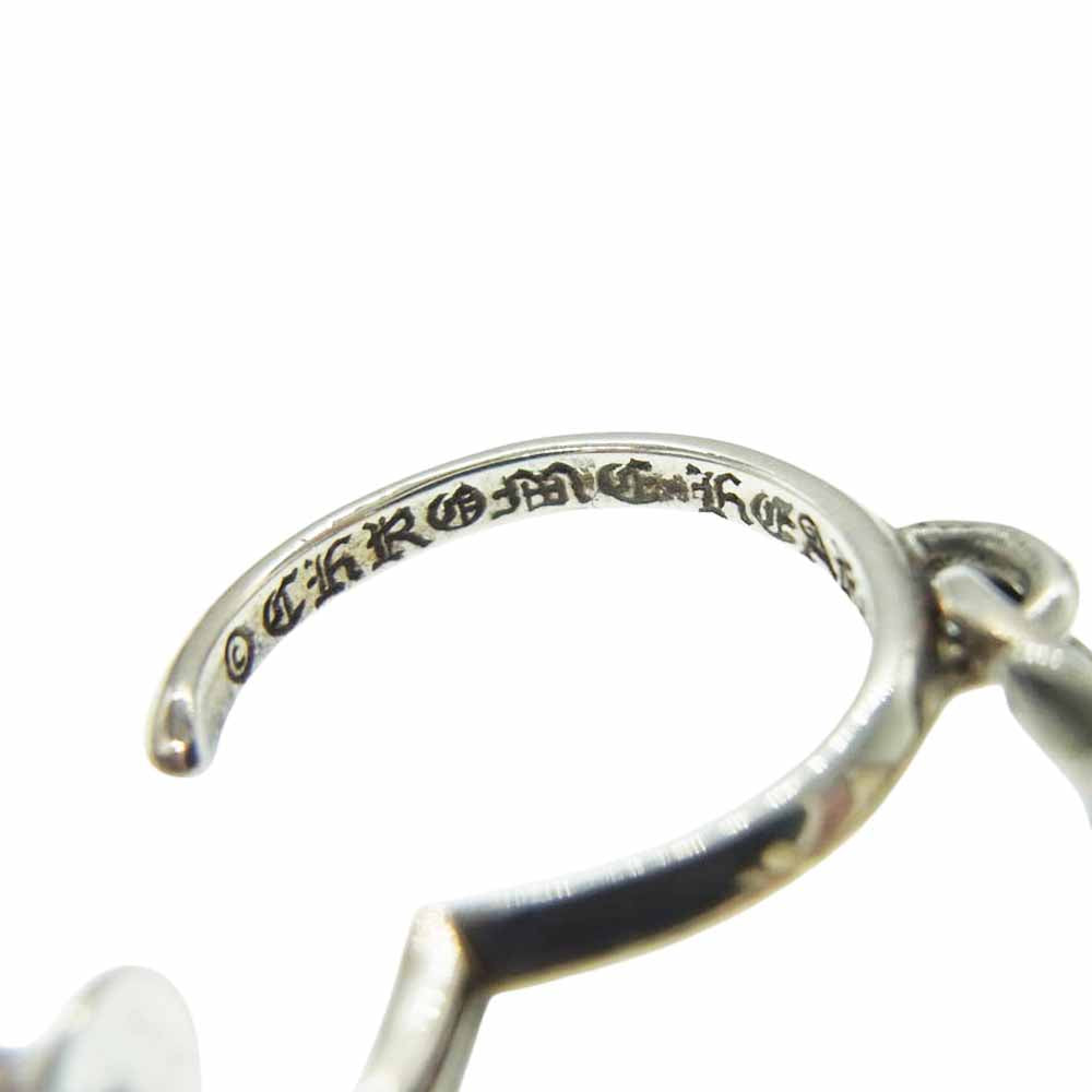 CHROME HEARTS クロムハーツ（原本無） TINY CH CROSS タイニーCH クロスフープ シルバー ピアス シルバー系【中古】