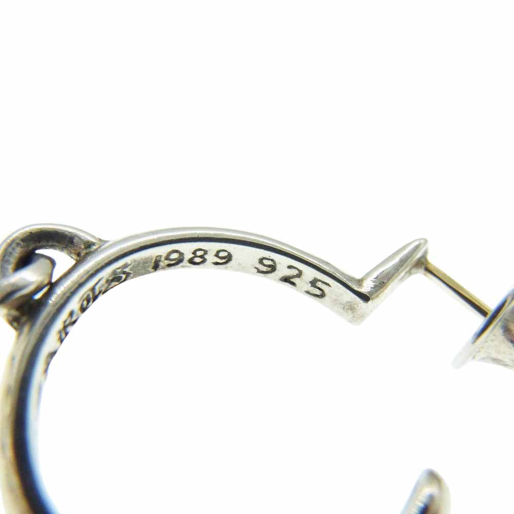CHROME HEARTS クロムハーツ（原本無） TINY CH CROSS タイニーCH クロスフープ シルバー ピアス シルバー系【中古】