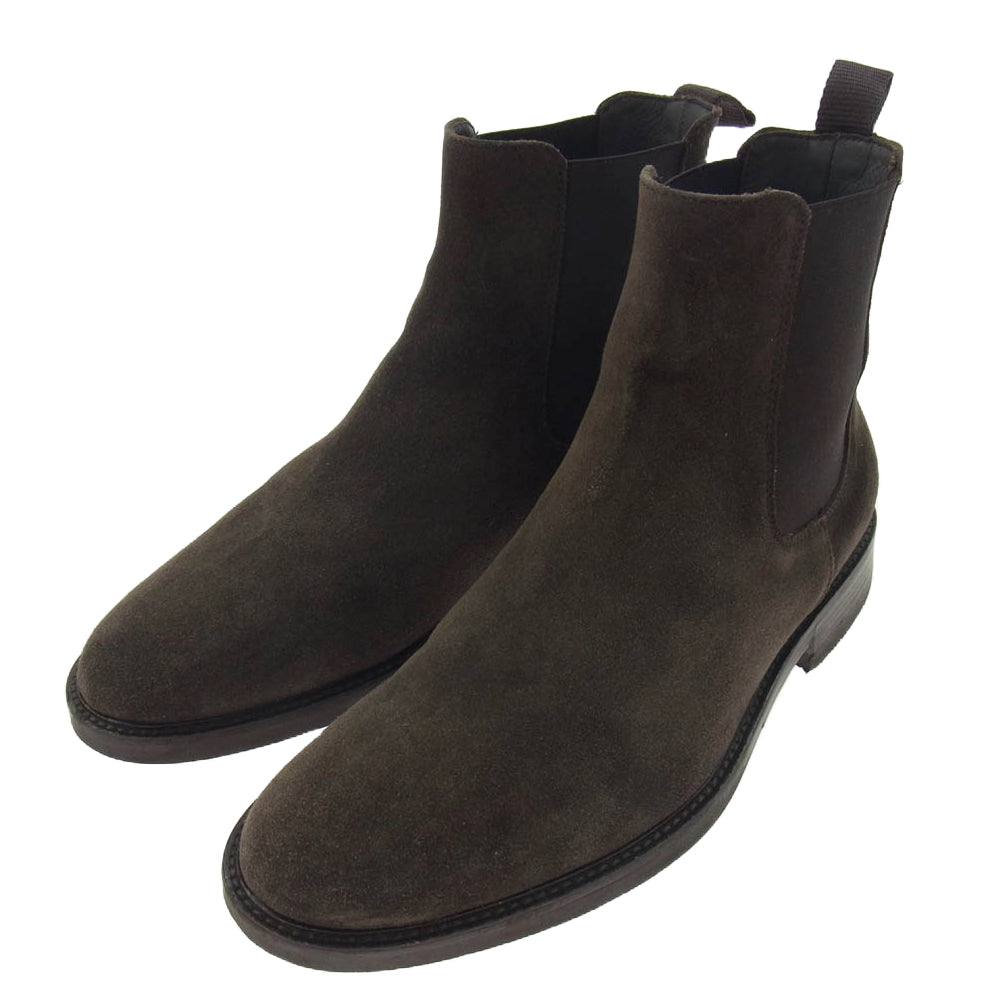 BOEMOS ボエモス 4012-I23 イタリア製 スエード サイドゴア ブーツ チェルシーブーツ ブラウン系 41【中古】
