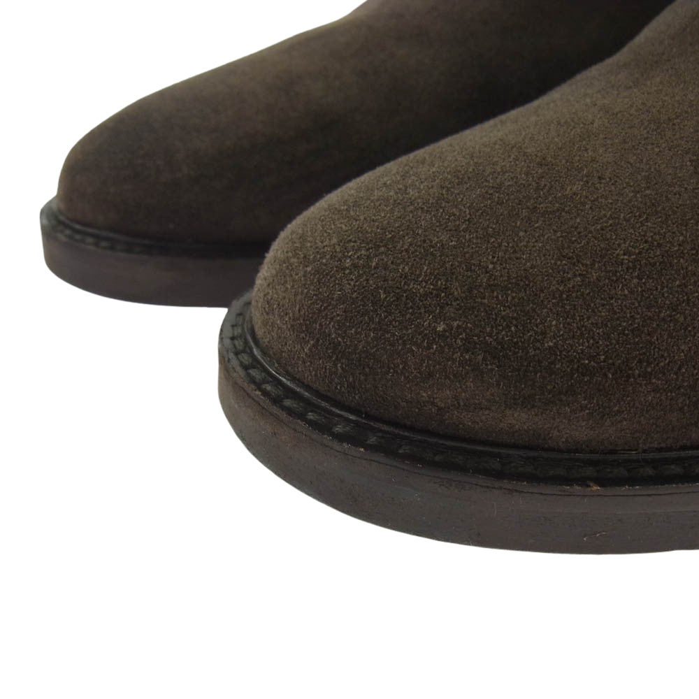 BOEMOS ボエモス 4012-I23 イタリア製 スエード サイドゴア ブーツ チェルシーブーツ ブラウン系 41【中古】