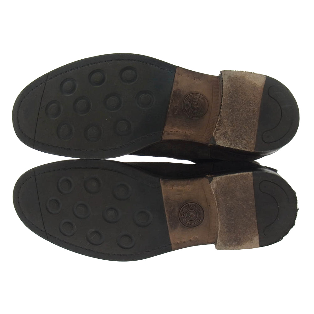 BOEMOS ボエモス 4012-I23 イタリア製 スエード サイドゴア ブーツ チェルシーブーツ ブラウン系 41【中古】