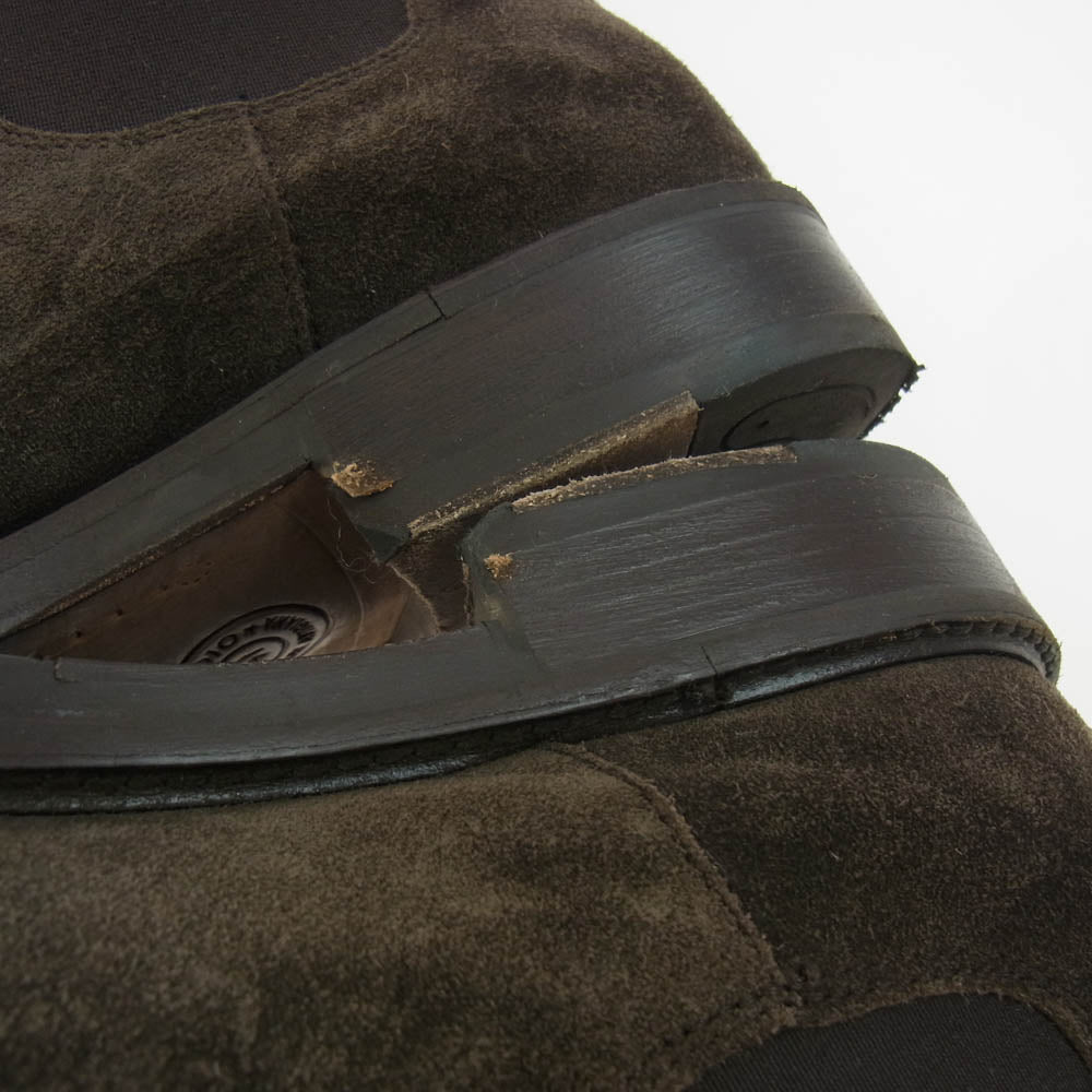 BOEMOS ボエモス 4012-I23 イタリア製 スエード サイドゴア ブーツ チェルシーブーツ ブラウン系 41【中古】