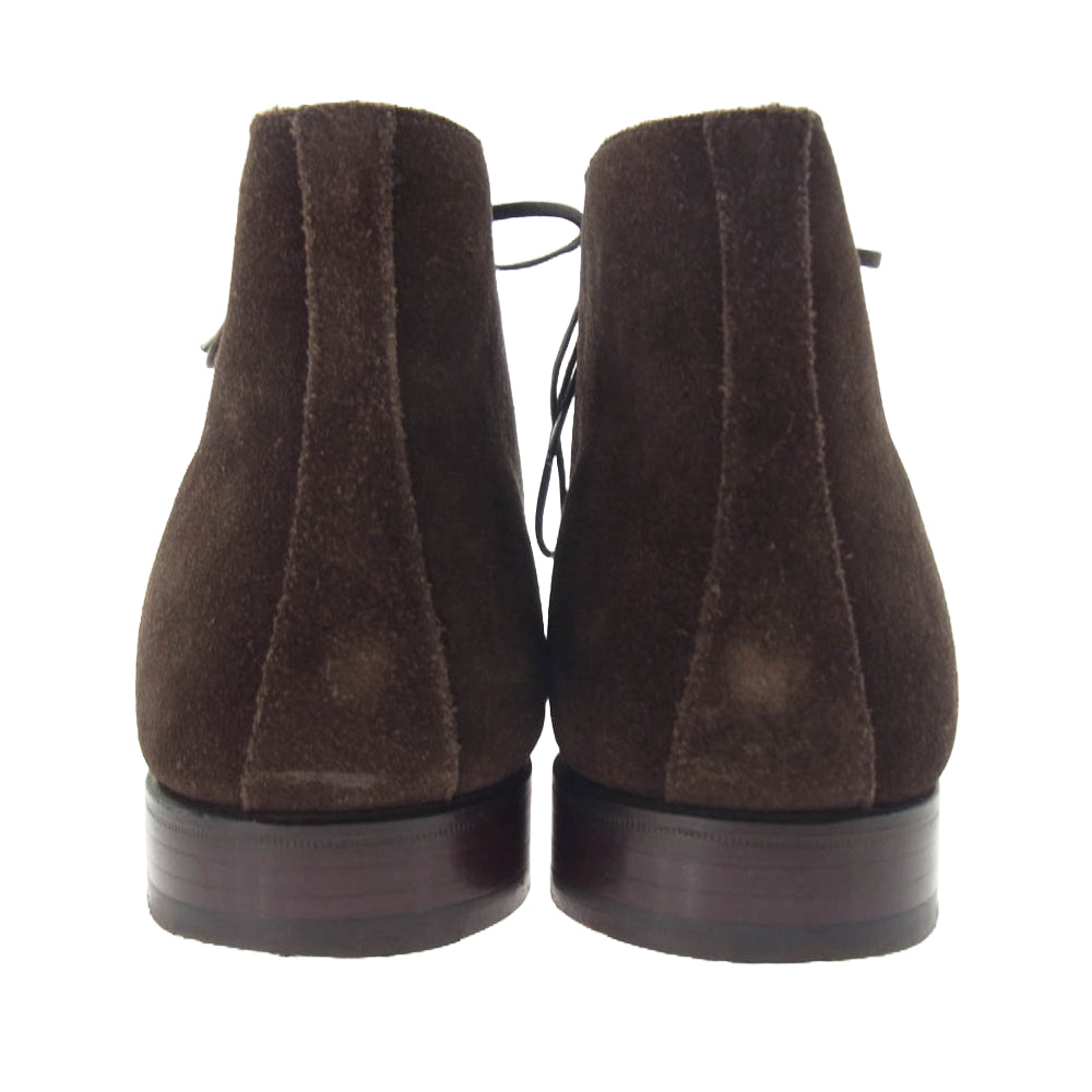 CROCKETT&JONES クロケットアンドジョーンズ CHERTSEY チャートシー スエード チャッカ ブーツ ブラウン系 8E【中古】