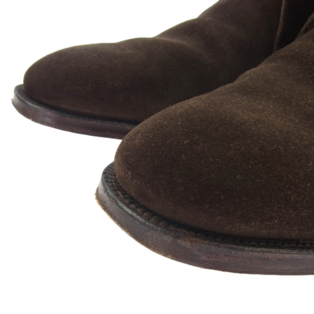 CROCKETT&JONES クロケットアンドジョーンズ CHERTSEY チャートシー スエード チャッカ ブーツ ブラウン系 8E【中古】
