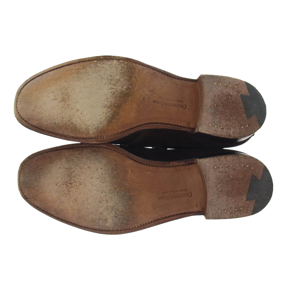 CROCKETT&JONES クロケットアンドジョーンズ CHERTSEY チャートシー スエード チャッカ ブーツ ブラウン系 8E【中古】