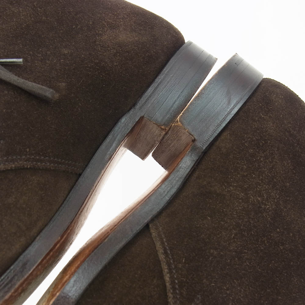 CROCKETT&JONES クロケットアンドジョーンズ CHERTSEY チャートシー スエード チャッカ ブーツ ブラウン系 8E【中古】