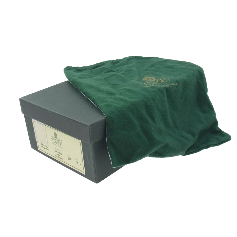 CROCKETT&JONES クロケットアンドジョーンズ CHERTSEY チャートシー スエード チャッカ ブーツ ブラウン系 8E【中古】
