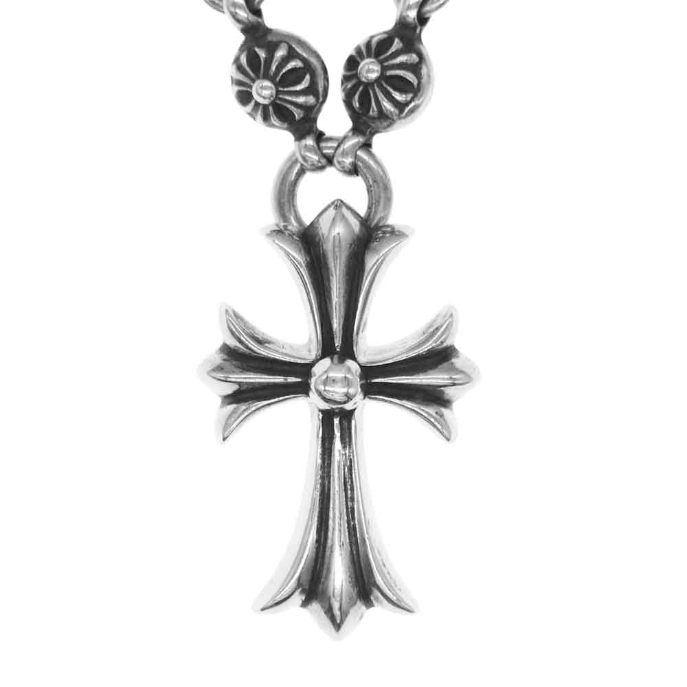 CHROME HEARTS クロムハーツ（原本無） #1 CRSBL CHN SML CH SCRS クロスボールチェーン スモール CHクロス ネックレス 20インチ シルバー系【中古】