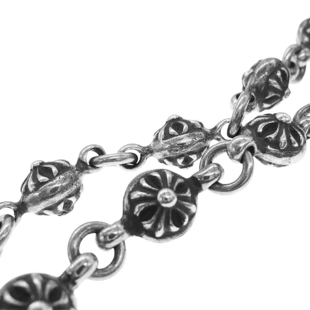 CHROME HEARTS クロムハーツ（原本無） #1 CRSBL CHN SML CH SCRS クロスボールチェーン スモール CHクロス ネックレス 20インチ シルバー系【中古】