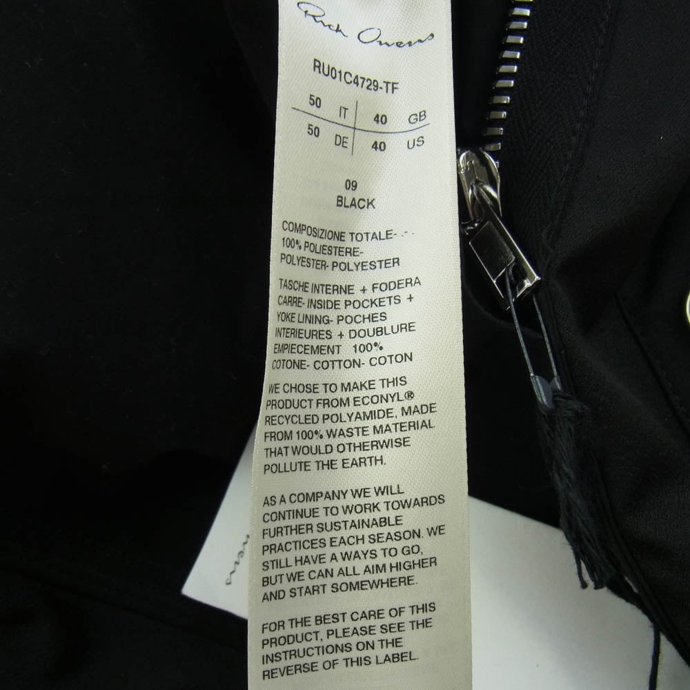 Rick Owens リックオウエンス 23SS RU01C4729-TF OUTER SHIRT シャツ ジャケット ブラック系 50【中古】