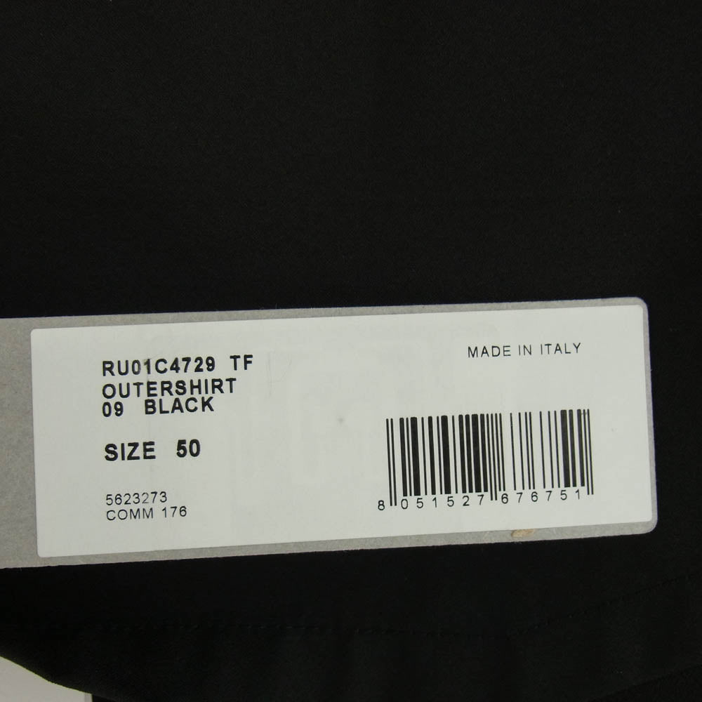 Rick Owens リックオウエンス 23SS RU01C4729-TF OUTER SHIRT シャツ ジャケット ブラック系 50【中古】