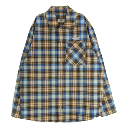 MONCLER モンクレール H20912F00003 M2359 CAMICIA チェック 長袖 シャツ マルチカラー系 S【中古】