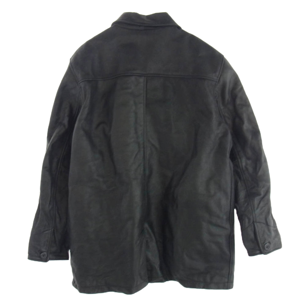 GAP ギャップ 90s 紺タグ レザー コート ブラック系 L【中古】