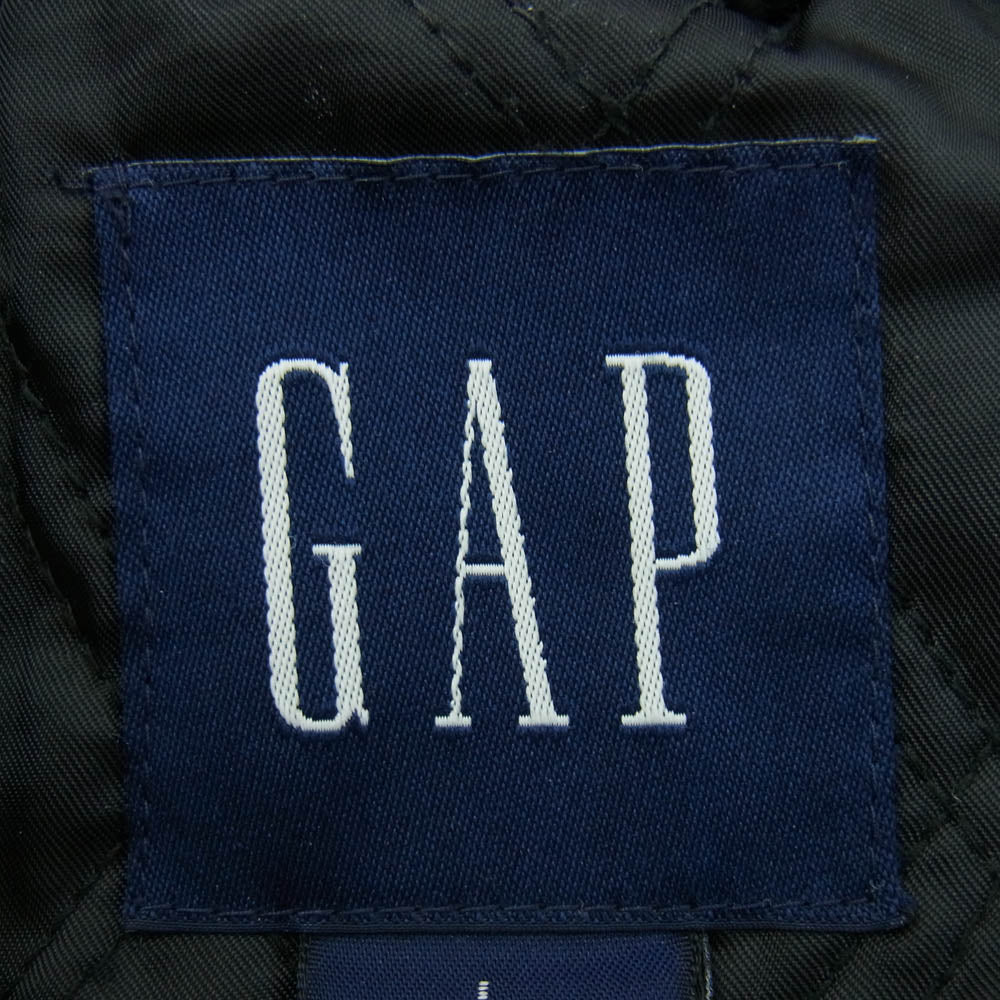 GAP ギャップ 90s 紺タグ レザー コート ブラック系 L【中古】