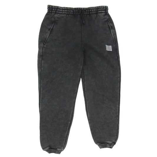 Alexander Wang アレキサンダーワン UCC3224049 アシッドウォッシュ デンスフリース スウェット ロング パンツ ブラック系 M【中古】