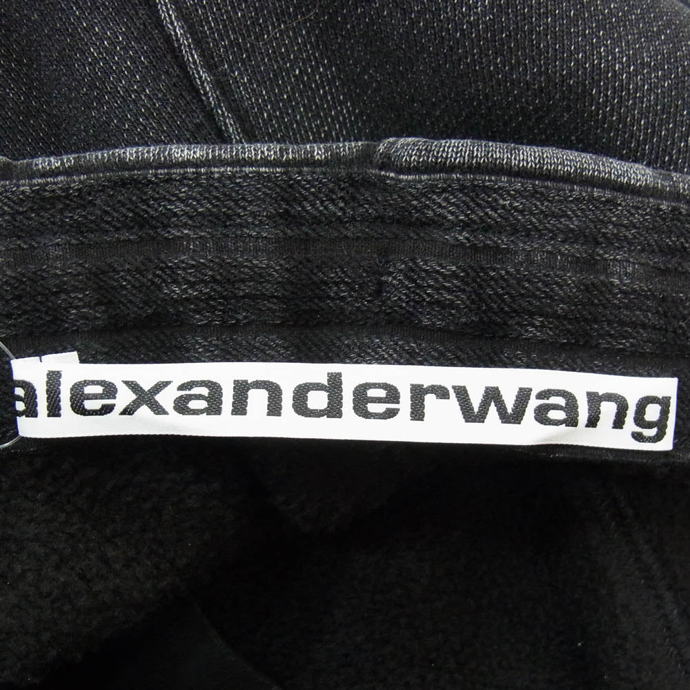 Alexander Wang アレキサンダーワン UCC3224049 アシッドウォッシュ デンスフリース スウェット ロング パンツ ブラック系 M【中古】
