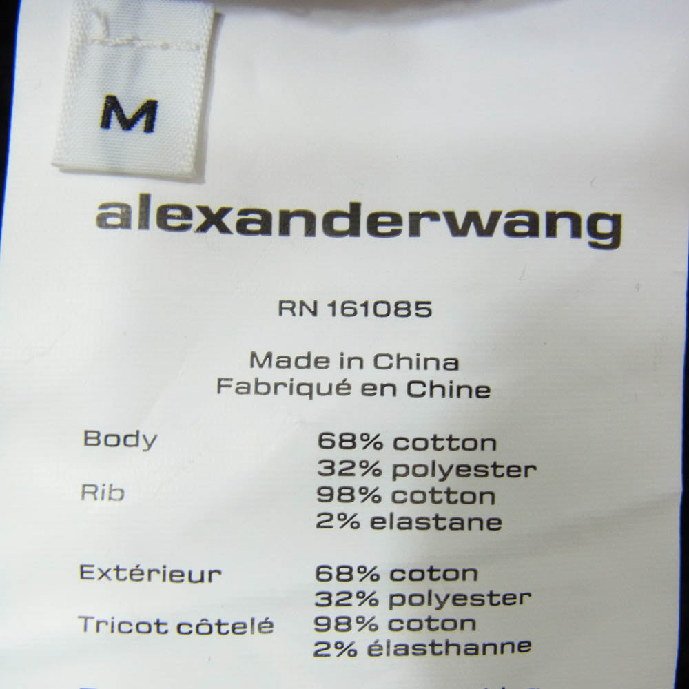 Alexander Wang アレキサンダーワン UCC3224049 アシッドウォッシュ デンスフリース スウェット ロング パンツ ブラック系 M【中古】