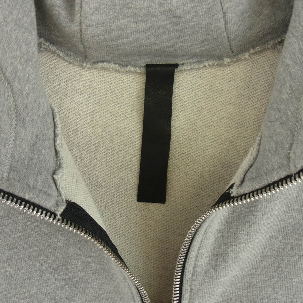 CHROME HEARTS クロムハーツ（原本無） GRP Y NOT Zip Up Hoodie ワイノット ダガー刺繍 クロスパッチ ヴァーティカルロゴ ジップアップ フルジップ パーカー グレー グレー系 L【中古】